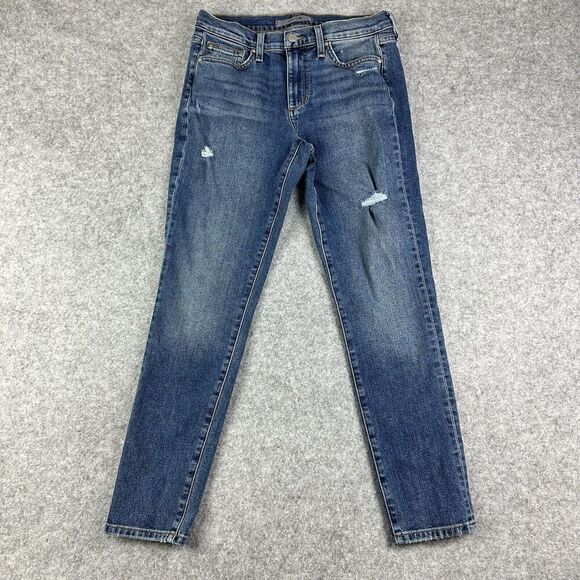 Joes Jeans Womens 28 Blue Medium Wash Distressed Skinny Ankle Everyday Stretch - Picture 1 of 15